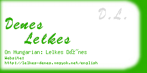 denes lelkes business card